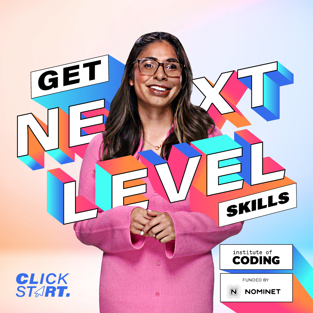 Want to find out how Click Start can help you take the next step in your career? 🖱️ Join us tomorrow to find out more about the skills you'll learn, the support you'll receive and have your questions answered. Sign up now 👉 bit.ly/4aMLbcl