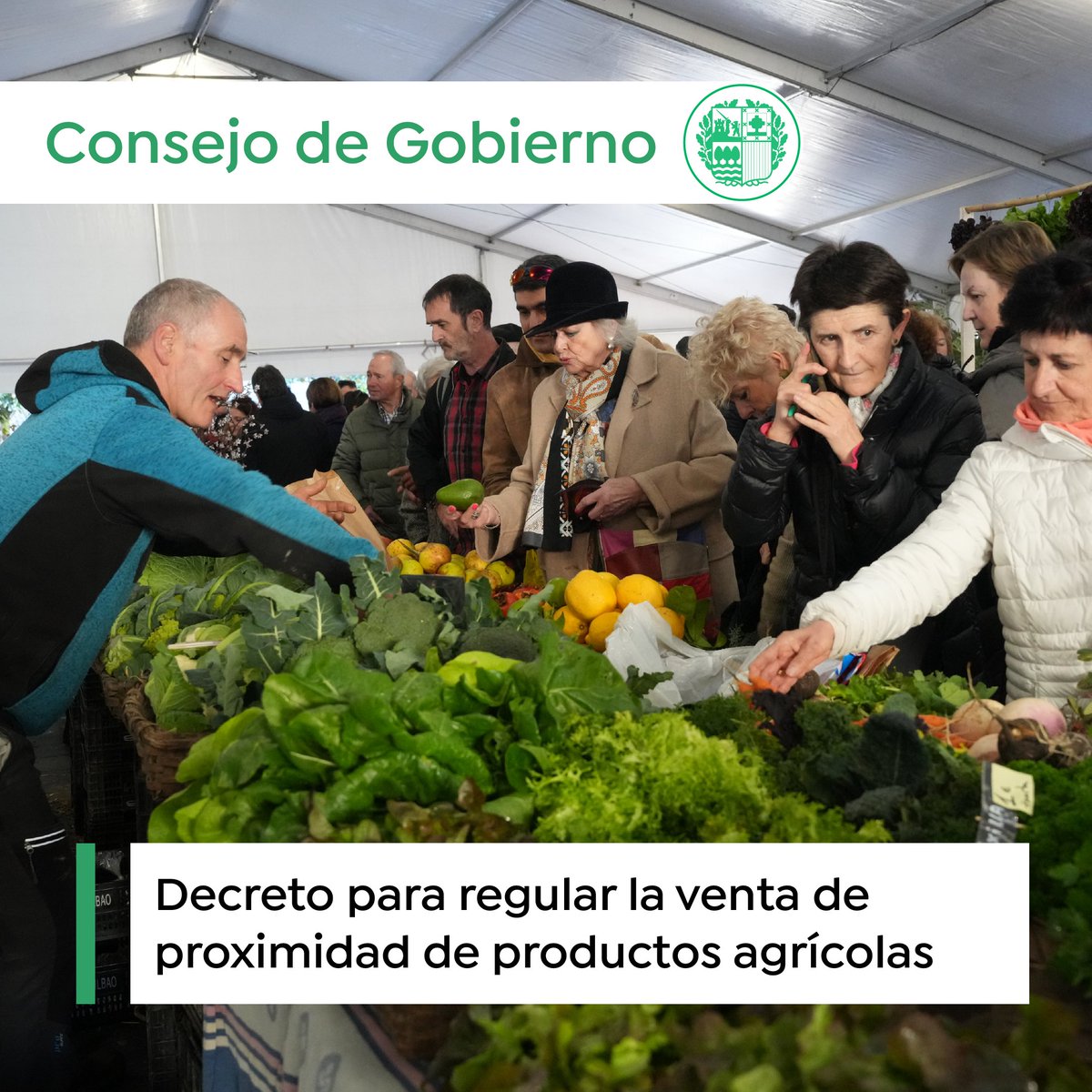 🍅🥬 Aprobado en Consejo de Gobierno el decreto para la regulación de la comercialización de los productos agrarios mediante la venta de proximidad, con el objetivo de visibilizar al sector primario y su aportación al desarrollo del medio rural. 📎 ekogarapena.eus/3UF14vK