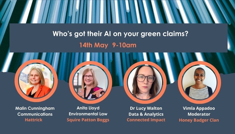 2 weeks to go 🔔 Join #CarbonLiteracy Bronze Partner @wearehattrick & their expert panel to learn how today’s businesses can communicate #climateaction more confidently & transparently by balancing the benefits of #AI with genuine, human insights. ⬇️ lght.ly/hcfk87l