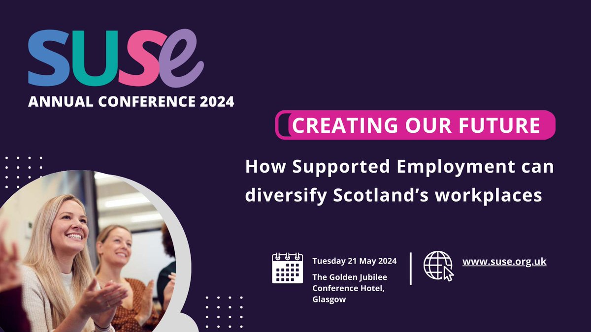 3 weeks to go! The SUSE Conference brings together organisations who are playing a major role in transforming workplaces & creating #opportunities for #DisabledPeople. Get your tickets here 👉ow.ly/EQV450RmnIU