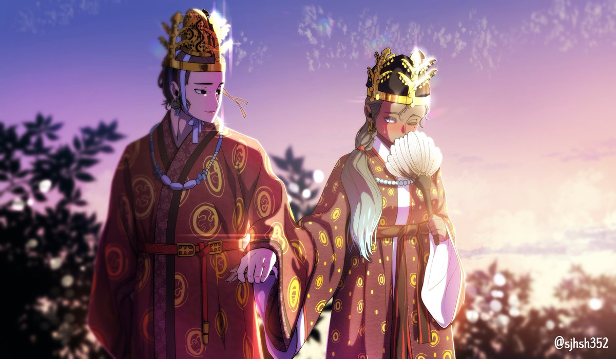 수로왕과 허황옥 부부 Geumgwan Gaya's first king, Kim Su-ro, and his Indian wife, Heo Hwang-ok 金官伽倻の最初の国王「キム·スロ」と彼のインド人妻「ホ·ファンオク」です #한복 #한국 #역사 #가야 #hanbok #korea #history #gaya #歴史 #韓服 #韓国