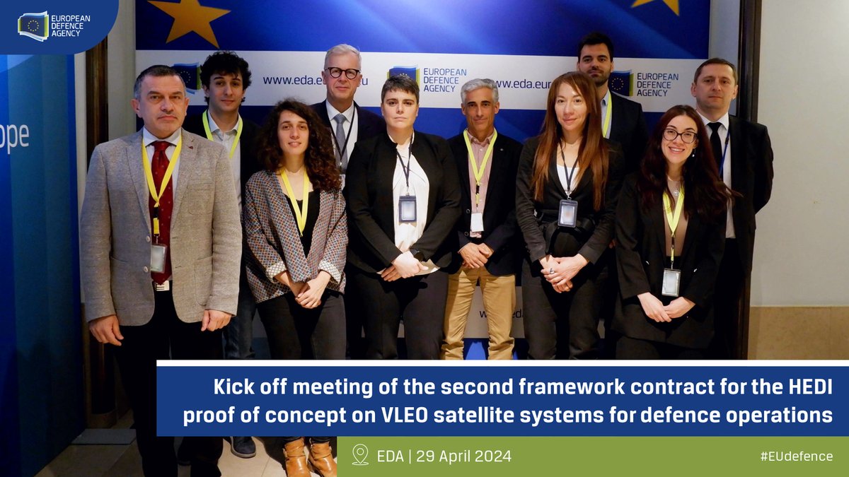 🛰️ Innovative military #space applications for #European armed forces Yesterday, EDA’s Hub for #EU Defence Innovation (#HEDI) paved the way for innovative #satellite constellation project in Very Low Earth Orbit (#VLEO), specifically designed for military use. #EUdefence