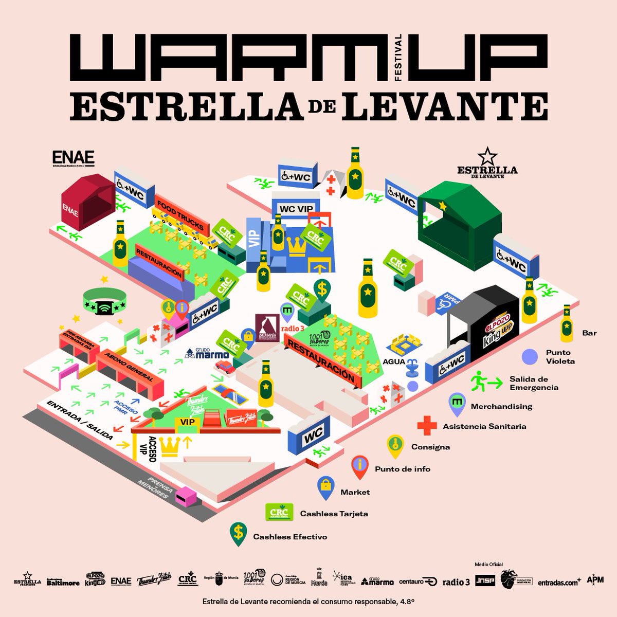 ¡Todo preparado!🔥
Guarda el plano y no te pierdas nada en #WARMUP2024 🗺️
