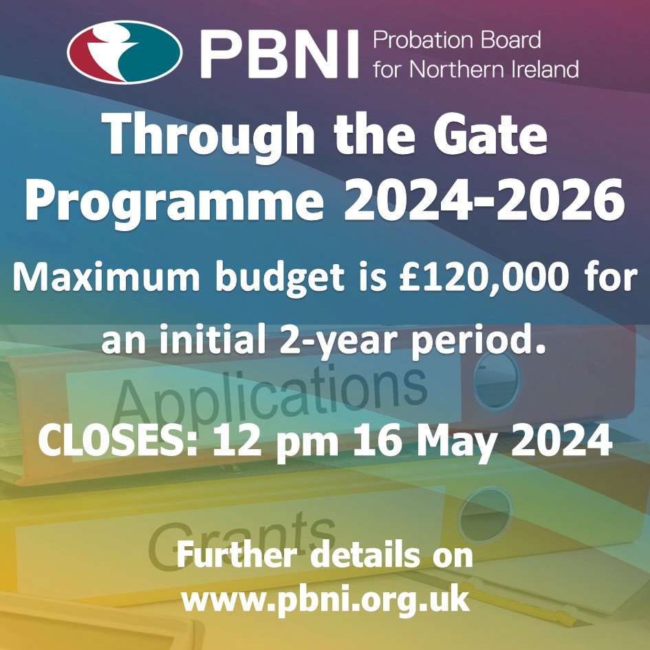 📢Funding Opportunity📢 Probation seeks to appoint a provider to deliver it's ‘Through the Gate’ programme. The programme aims to help reduce offending, improve community safety & improve resettlement back into the community. 👉Find out more at pbni.org.uk/publication/th…