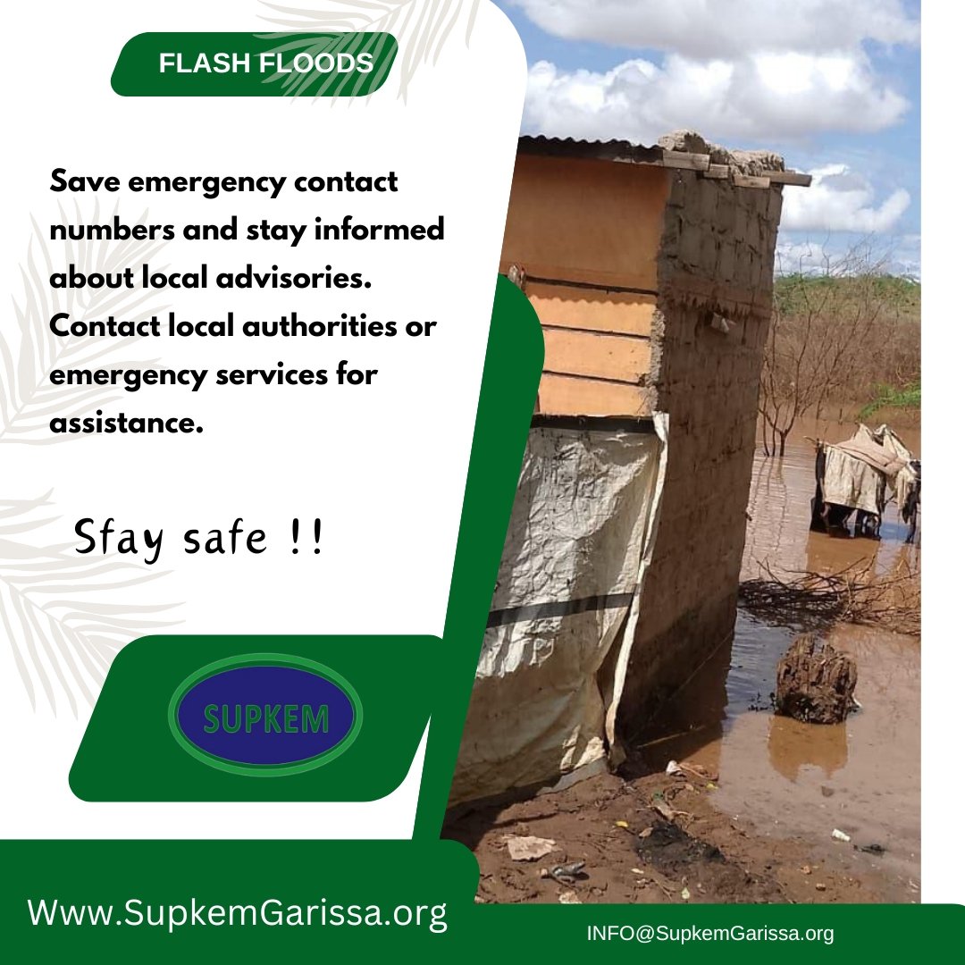 Don't wait until you drown! Act immediately you sense danger by informing the concerned authorities as you take cover. #garissafloods #garissa @Nathif_J_Adam @kipmurkomen @KeNHAKenya @KURAroads