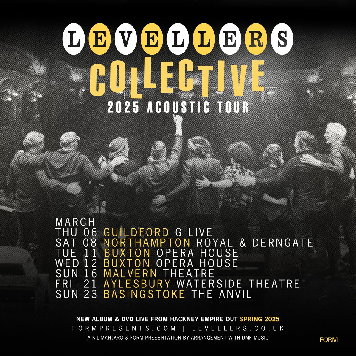 After two highly acclaimed acoustic tours and albums in recent years, the Levellers Collective have announced a new acoustic tour for Spring 2025! The tour will be accompanied by the release of a brand new live album and DVD from Hackney Empire. 🎟 Tickets on sale 10am Friday.