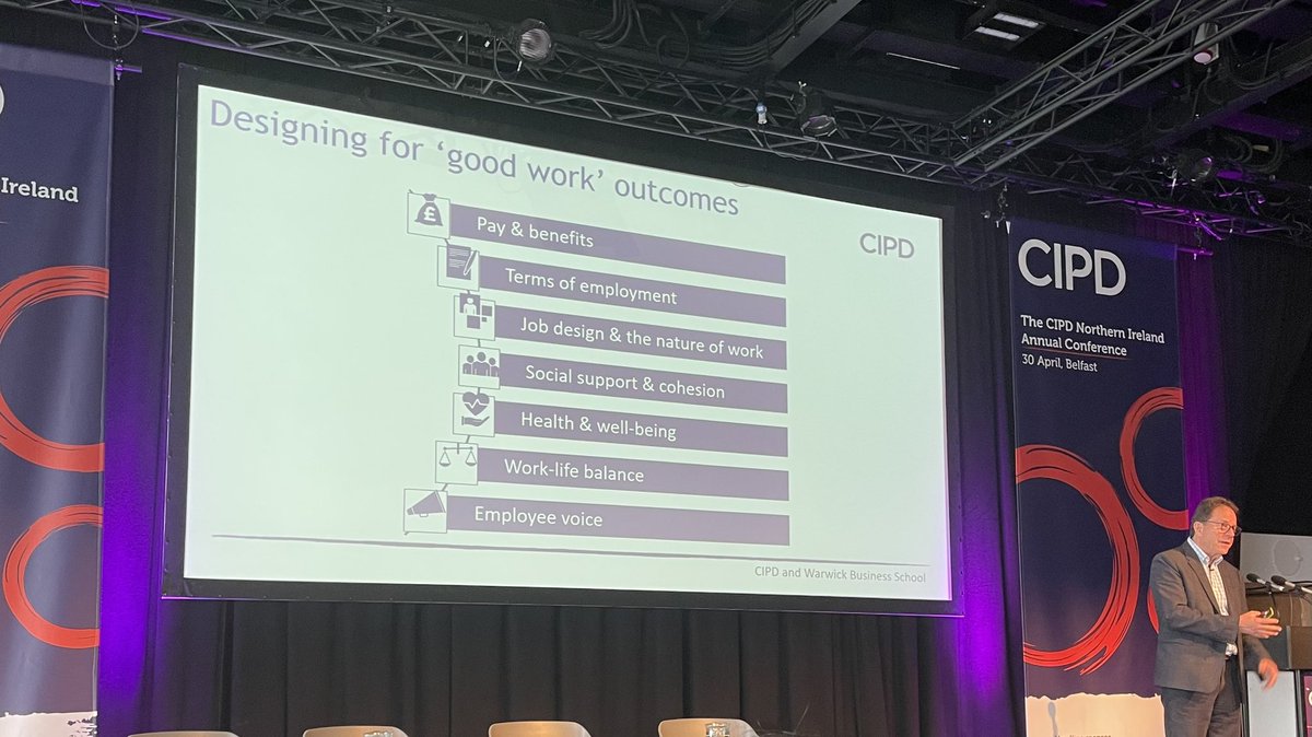 Great to see that ‘Good Jobs’ are on @CIPD_NI’s agenda. Lots of opportunity for further partnership working between our organisations as @LRA_NIreland develops the Good Employment Charter for NI. #CIPDNIConf24