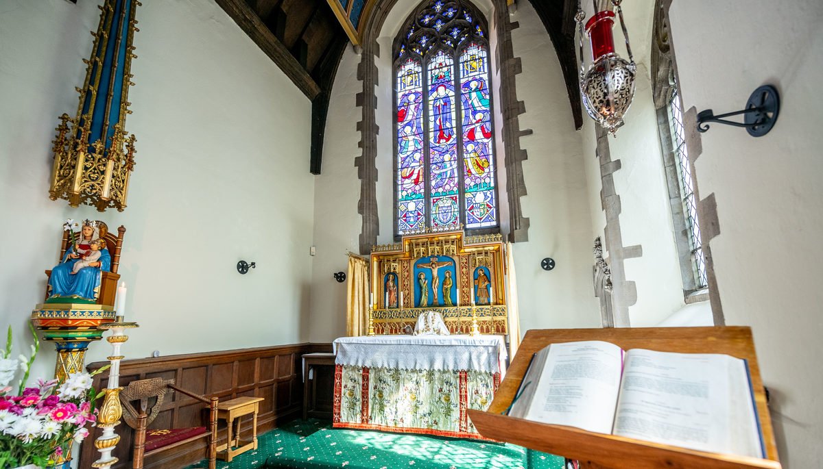The Chapel of Our Lady in Walsingham, England, is the smallest Basilica in the world Having been granted the title for the importance of its Marian apparitions in 1061