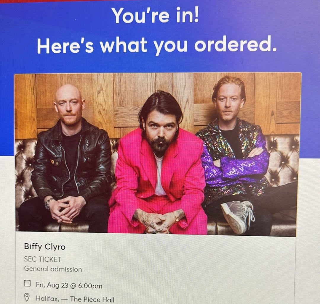 I love the smell of @BiffyClyro in the morning! GET INNNNN