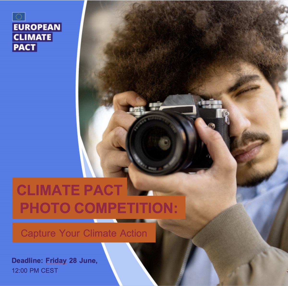 Scatta e condividi i tuoi sforzi per il clima con il Concorso fotografico #EUClimatePact. Dalle iniziative verdi locali ad azioni per la sostenibilità, ispira gli altri e avrai la possibilità di vincere dei premi. Partecipa europa.eu/!J7KyH6