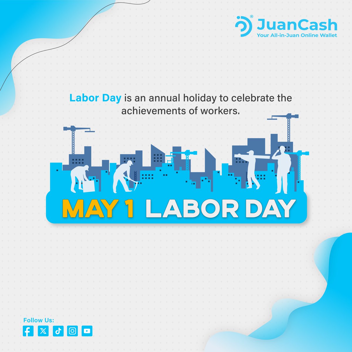 Wishing everyone a fantastic Labor Day! 🌟 
We're grateful for the dedication and passion our employees bring to our company every day. 
Take some time to unwind and celebrate 
your contributions! 🎈💼

#Juancash #JuanCashConvenience #AllInJuanCash 
#LaborDay #EmployeeRecognition
