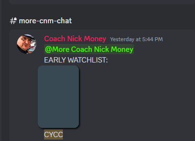 $CYCC is up 82% so far premarket. $CYCC was a premarket alert in our private #Discord last night for today! #ThisIsWhatWeDo! You may want to join our serious and professional Discord. Here's how to do it: We provide a daily small-cap stock monitoring service. Currently, we have a