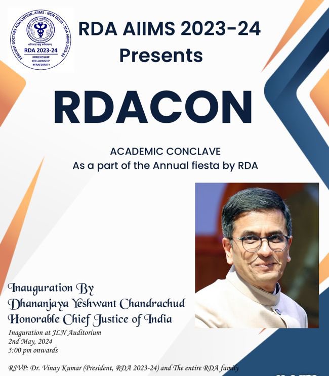 Thrilled to extend a warm welcome to the Honourable Chief Justice of India at #AIIMS for the inauguration of #RDACON, an academic conclave by RDA AIIMS!
Anticipating enriching discussions to propel healthcare and justice forward.
#MedTwitter #CJI