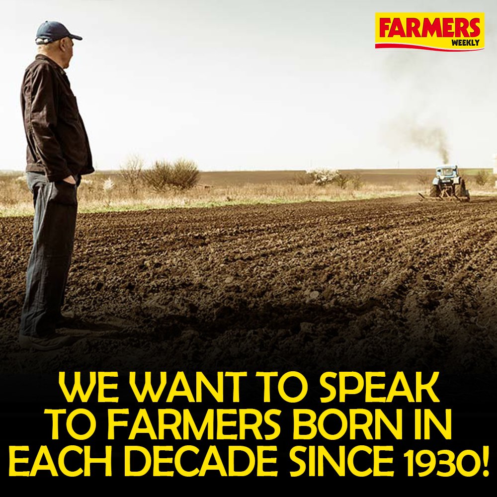 ⚠️ CALLING ALL FARMERS! ⚠️ We are looking for farmers of all ages to share their farming stories as a part of Farmers Weekly’s 90th anniversary celebrations.