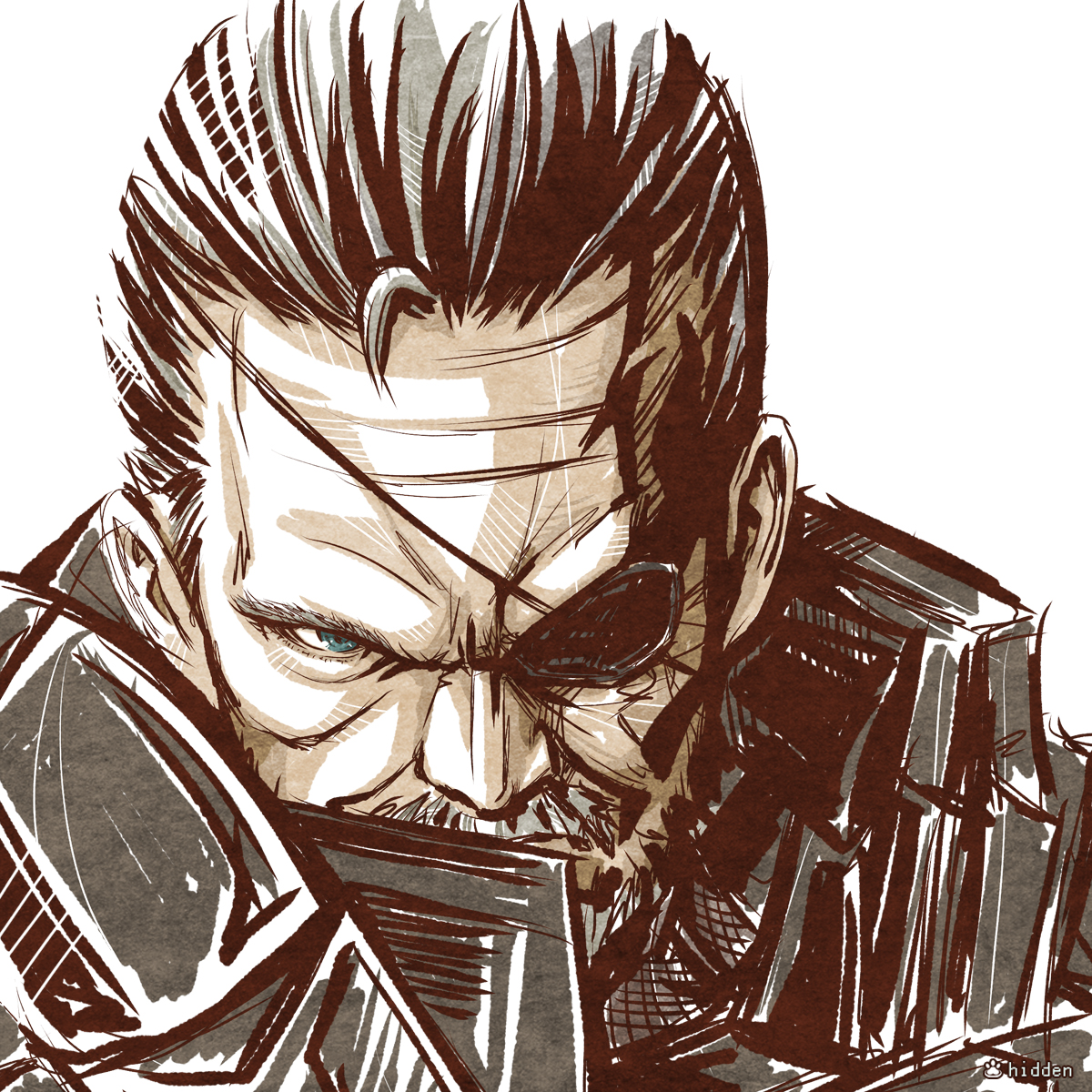 「METAL GEAR SOLID 2ソリダス・スネーク今日は何日だ?#MGS #」|𝒉𝒊𝒅𝒅𝒆𝒏のイラスト