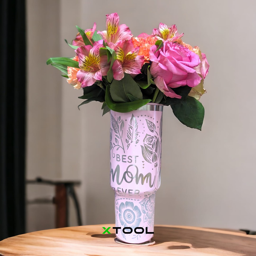 xToolOfficial's tweet image. 💐Who says flowers sould in the Vase? They
can also in the tumbler. You can use xTool S1 20W to
make one, settings recommended👉45% power, 60
mm/s speed
FYI:dataaccess.mblock.cc/t/hm
#xtool #xtoollaser #xtoolmade #xtools1