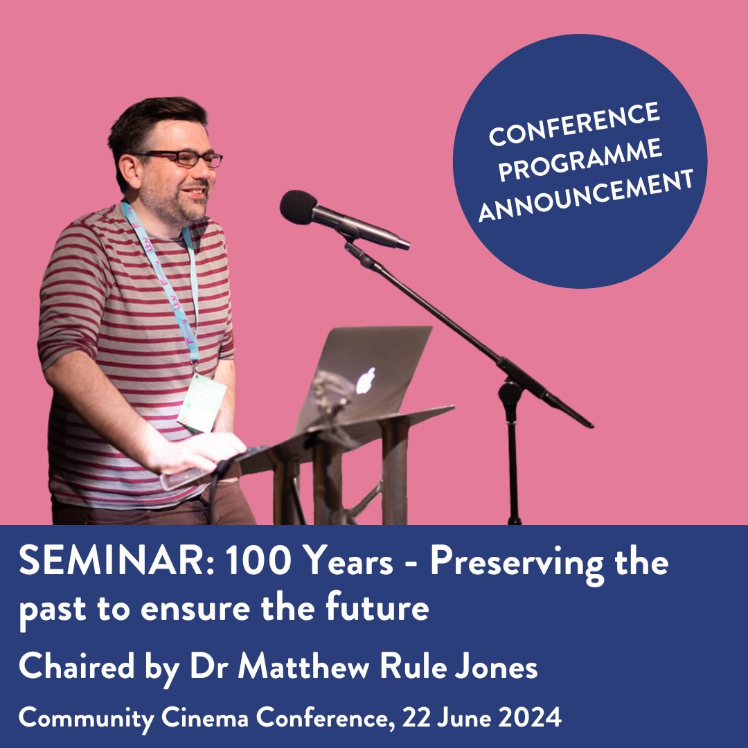 We're excited to share the final panel for the Community Cinema Conference! Chaired by @MWillJones, '100 Years - Preserving the past to ensure the future' will explore conserving the shared history of the community cinema movement. 🎟️ on sale now: bit.ly/4byFteW