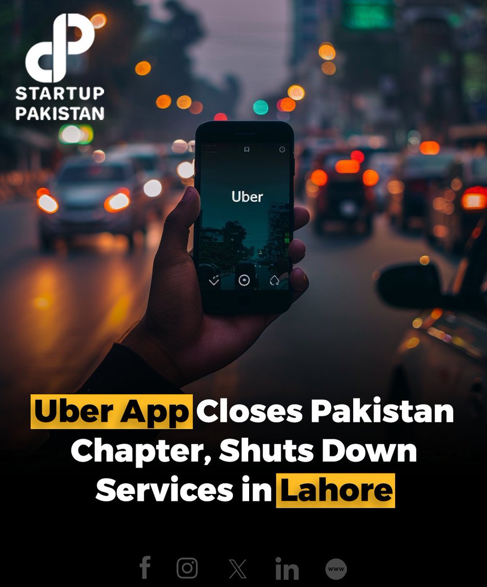 Uber's presence in Lahore, its sole operating city in Pakistan under its own name, will come to an end as its operations transition to its subsidiary, Careem, in the provincial capital of Punjab.

#UberApp #Pakistan #closeschapter #Lahore