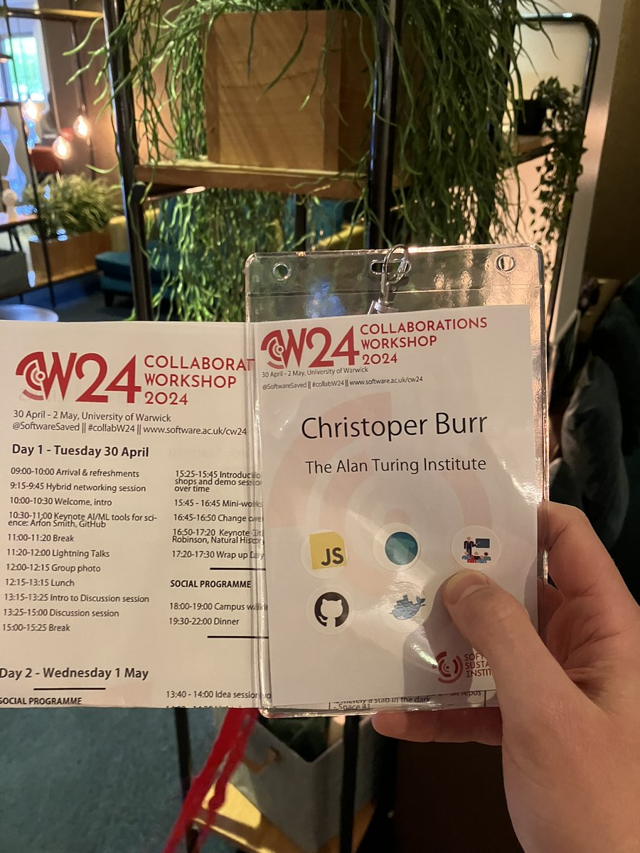 Thrilled to attend #CollabW24 for the first time, presenting our Trustworthy and Ethical Assurance Platform funded by @Braid_UK and part of the TRIC-DT! Love the stickers on the lanyard for topics of interest and glad to see one dedicated to Philosophy 😄 @turinginst @CfAA_York