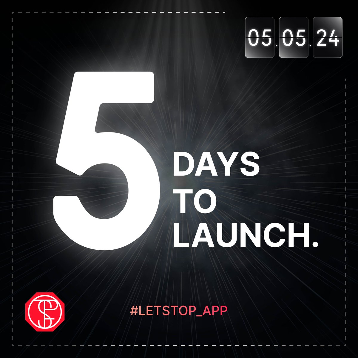 🚀5 Days Until Launch! 

🎁The first 1,000 early birds get a FREE Welcome Box! 

🛑Download LETSTOP when we launch to claim yours. 

letstop.io

#LETSTOP #countdown  #SafeDriving #FreeGift