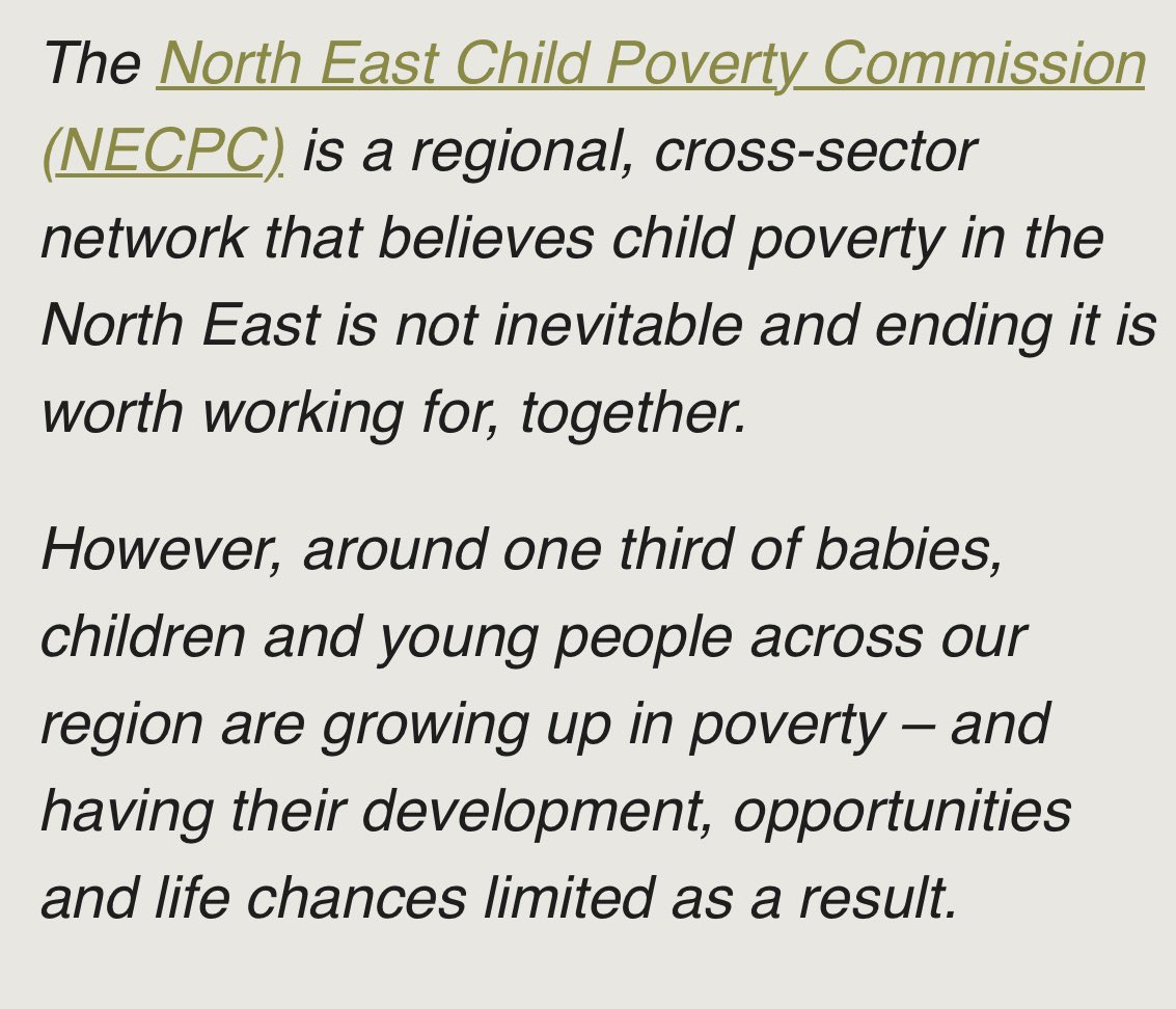 The NE Child Poverty commission does brilliant work in our region. This week is incredibly important for many reasons — there’s no time to wait. Every vote counts. I think this sums it up👇🏻