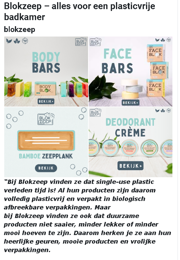 #duurzaam #milieuvriendelijk #klimaatvriendelijk #fairtrade #recycling #biologisch #natuurlijk #plasticvrij
Blokzeep – alles voor een plasticvrije badkamer linkmaat.nl/index.php/blok…