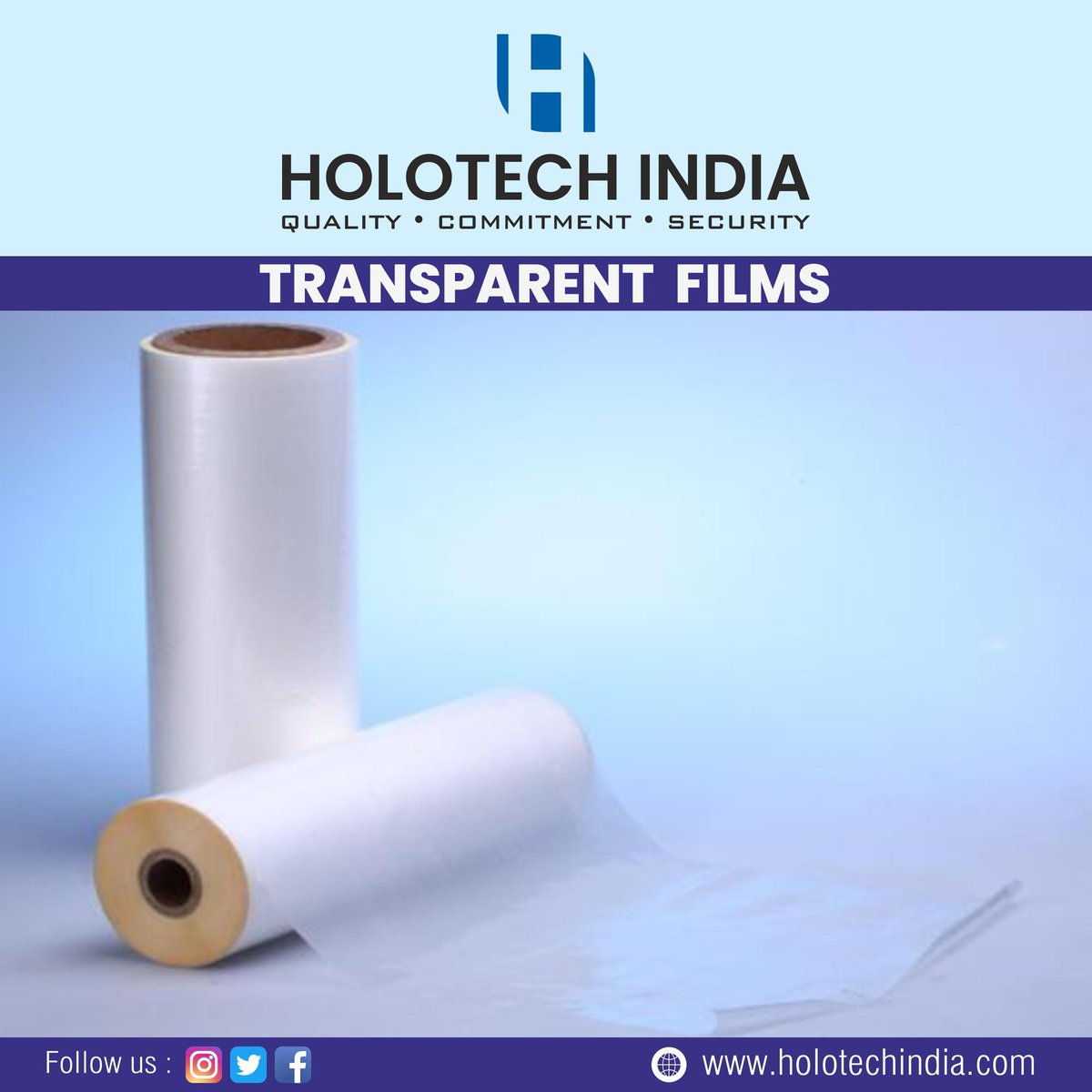 Need Transparent Film? 
Contact us for more details. 

📧: holotechindia@gmail.com

#holotechindia #holotech #india #holographicfilm #film #foil #foils #stampingfoil #packaging #transparent #films #transparentfilm #bestquality #premium