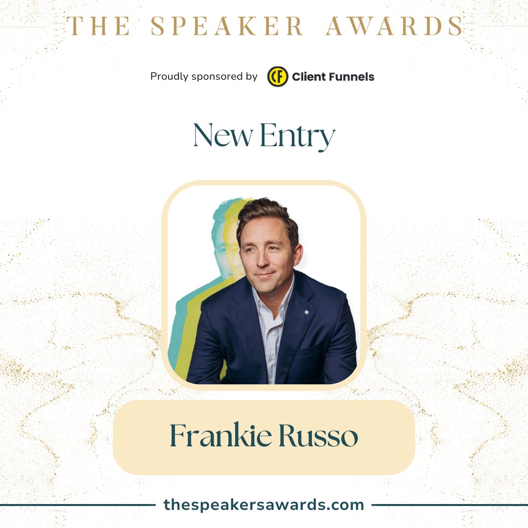 Congratulations to Frankie Russo(@thefrankierusso) for entering the Speaker Awards 2024!

We celebrate excellence and the remarkable impact speakers make worldwide.

Best of luck to all applicants! 🌟

#TheSpeakerAwards #PublicSpeaking