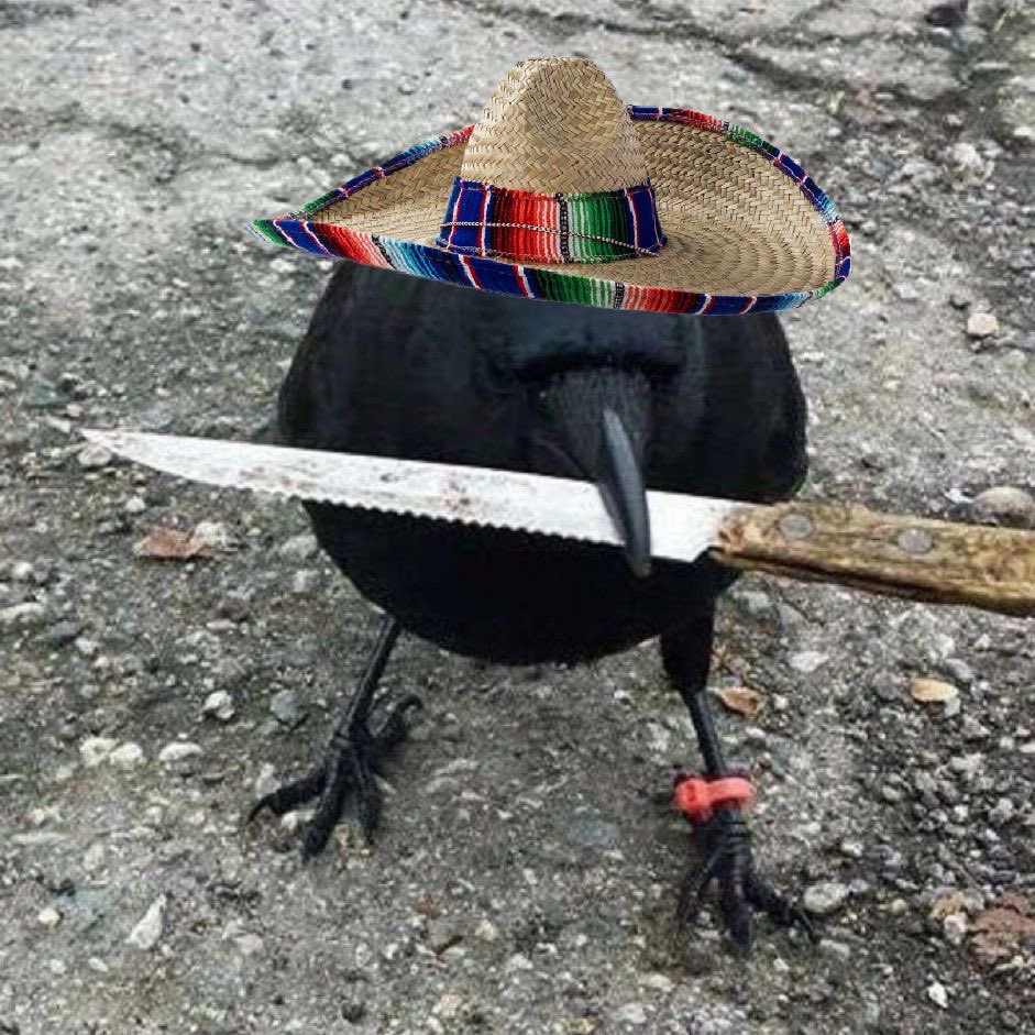 crow with knife ❤️ dip