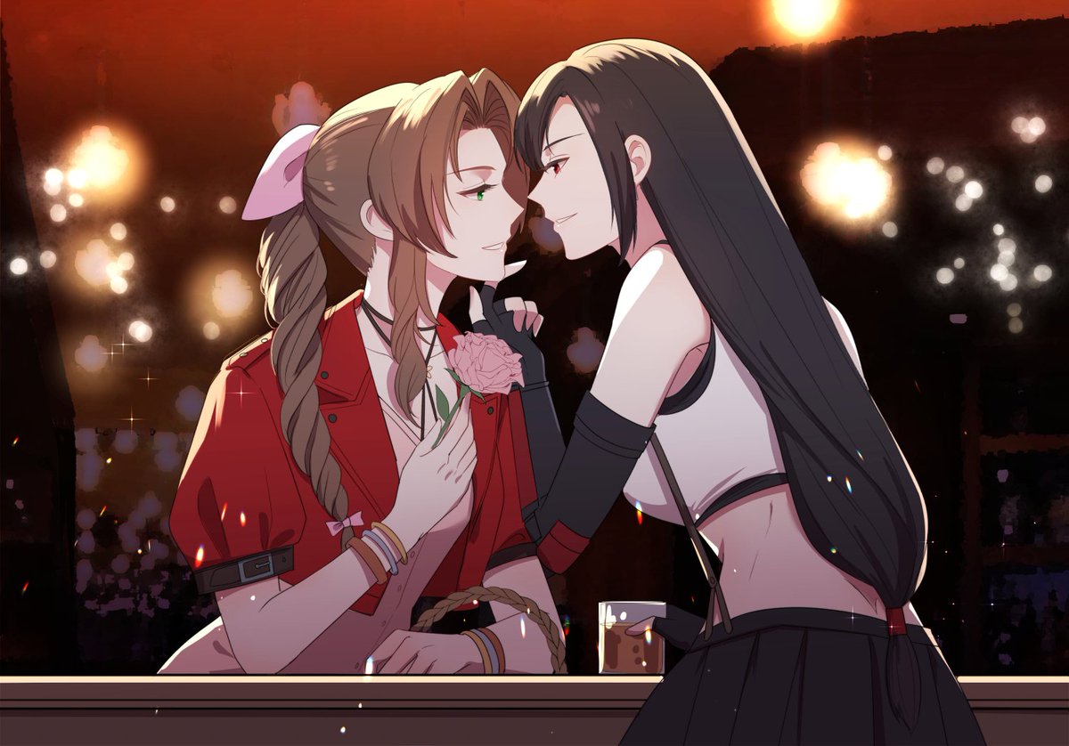 chain247's tweet image. “买朵花吧”/“喝杯酒吧”
贫民街卖花女VS第七天堂老板
#FF7Rebirth #TifaLockhart #Aerith