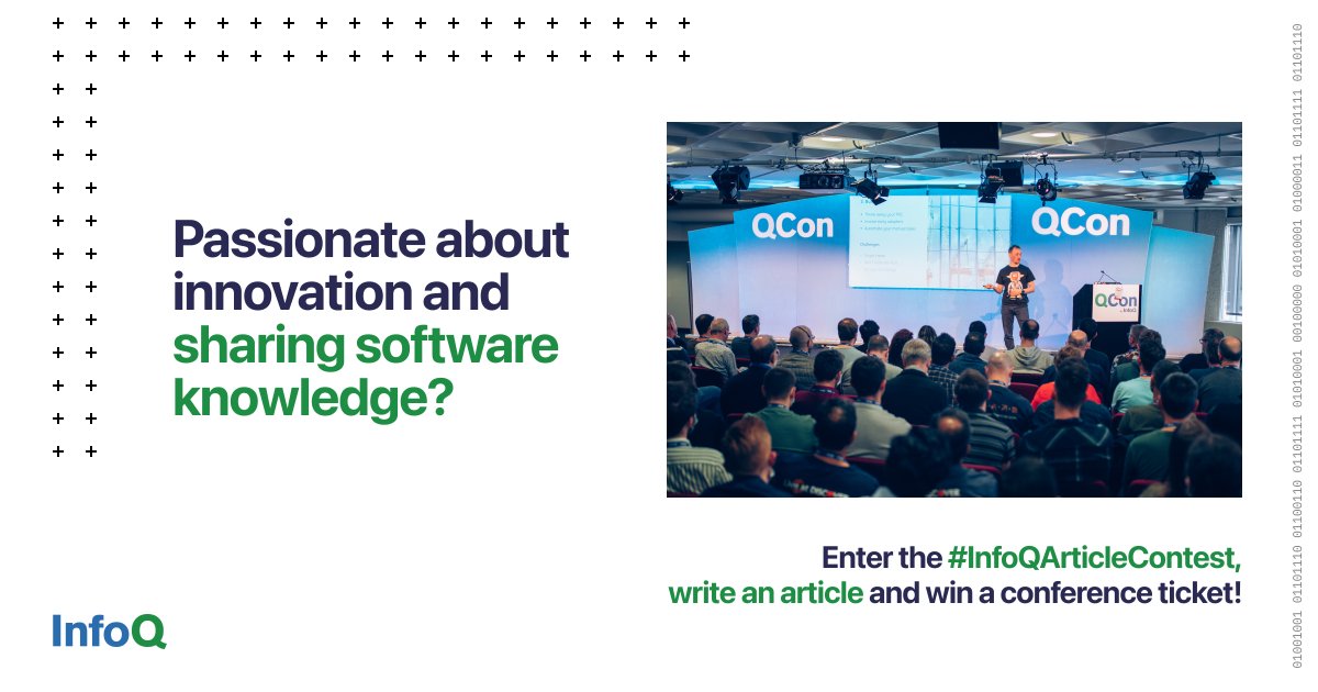 📝 Calling all software practitioners! Write for the #InfoQArticleContest: Cloud, AI/ML/DE, or Arch & Design. Share knowledge and win a QCon or InfoQ Dev Summit ticket! Read more: bit.ly/43IVBqR Submit your proposal by May 10: bit.ly/43ONAAp #ai #cloud #devops