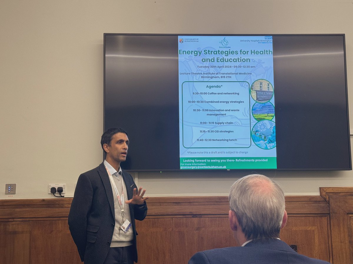 Exciting morning today discussing Energy Solutions for healthcare 🌱🌍 @NIHR_GSU @GreenSurg @aneelbhangu @dnepo @VirginiaLedda @MariaPicciochi @mikebahrami