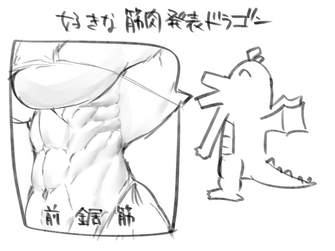 好きな筋肉発表ドラゴン 