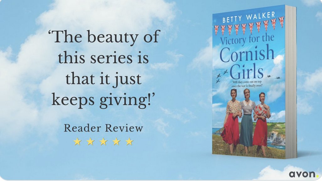 My wondrous #TuesNews @RNAtweets is that my new wartime saga VICTORY FOR THE CORNISH GIRLS was published last week!! 🎉📕💪🍷👑

Order online in paperback, ebook and audiobook. 

Amazon UK: amazon.co.uk/Victory-Cornis…