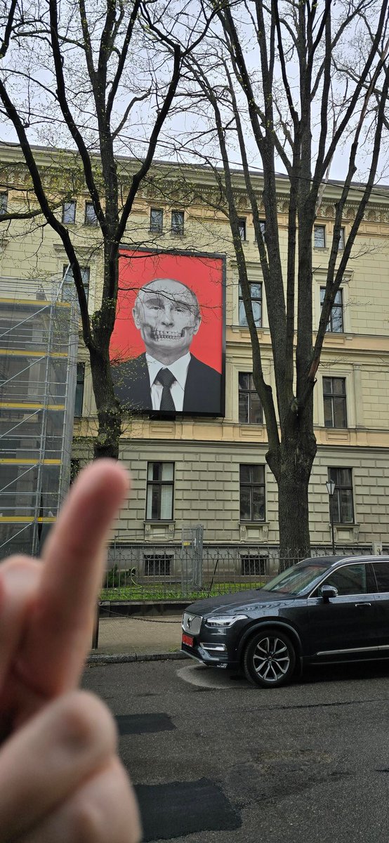 Opposite the russian embassy in Riga.

Vladimir Putin... do fuck off.

#VPDFO