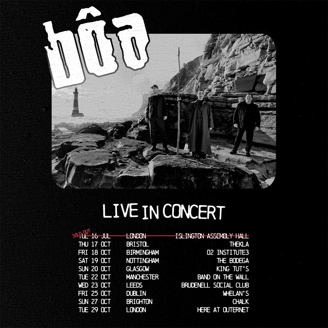 After nearly twenty years since their last release, British Alt-rock band #Bôa returns with a stellar new single, 'Walk With Me', and live UK shows, including a date here - Friday 18 October. 

Priority Tickets on sale 10am Wed 01 May at #O2Priority - amg-venues.com/PpGo50RscPb