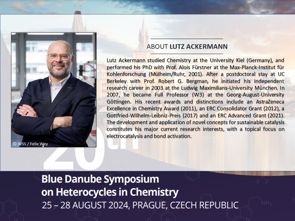 Rycek_Lab (@rycek_lab) on Twitter photo Meet the plenary speaker for the Blue Danube Symposium on Heterocycles in Chemistry.
Don´t forget to register before the Early Bird deadline! secure2.cbttravel.cz/bdshc2024/regi…
<a href="/CatalysisLutz/">Lutz Ackermann</a> <a href="/science_charles/">Faculty of Science of Charles University</a> <a href="/CharlesUniPRG/">Charles University</a>
#conference #chemistry Meet the plenary speaker for the Blue Danube Symposium on Heterocycles in Chemistry.
Don´t forget to register before the Early Bird deadline! secure2.cbttravel.cz/bdshc2024/regi…
<a href="/CatalysisLutz/">Lutz Ackermann</a> <a href="/science_charles/">Faculty of Science of Charles University</a> <a href="/CharlesUniPRG/">Charles University</a>
#conference #chemistry