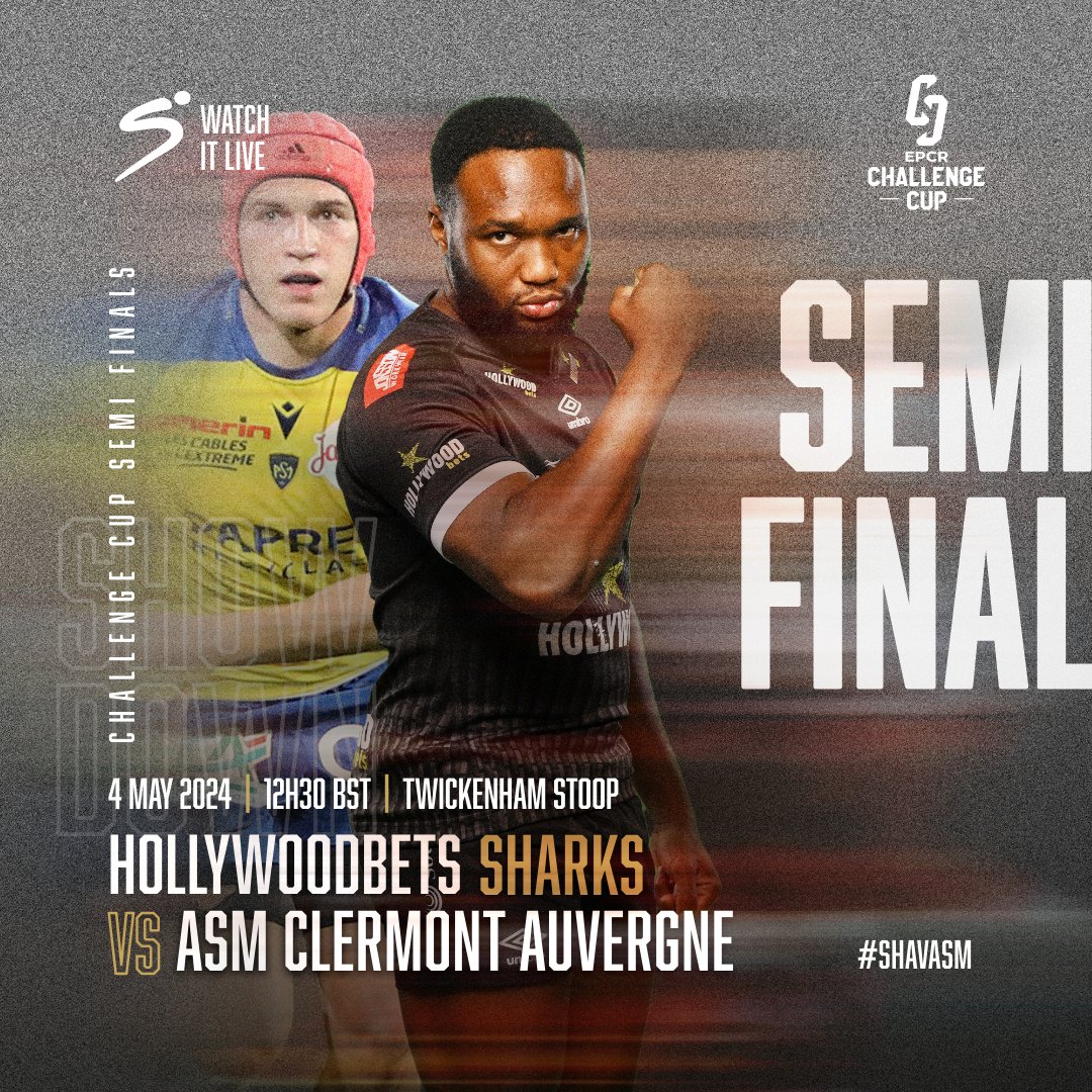 Next 🆙 in the EPCR! 💪
📅 04 May 2024
⏰ 12:30 BST and 13H30 CAT
🏟️ Twickenham Stoop
🎟️ eticketing.co.uk/harlequins 

#OurStoep🇿🇦 #ChallengeCup #SHAvASM #Twickenham #TwickenhamStoop #saffasabroad #Rugby