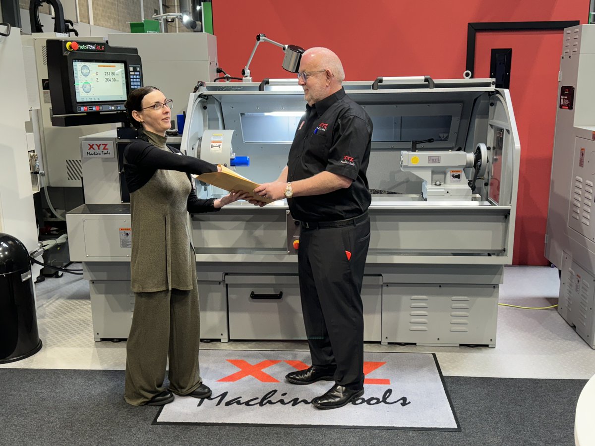 xyzmachinetools's tweet image. The winner of our competition at MACH was drawn by MACH Project Manager - Nicola Harrison.

Jason Worrall from Image Wheels won a huge £10,000 off any NEW CNC machine and has placed an order for the XYZ RLX 555 1m.

Congratulations Jason! 🎉
#xyzmachinetools #winwithxyz #mach2024
