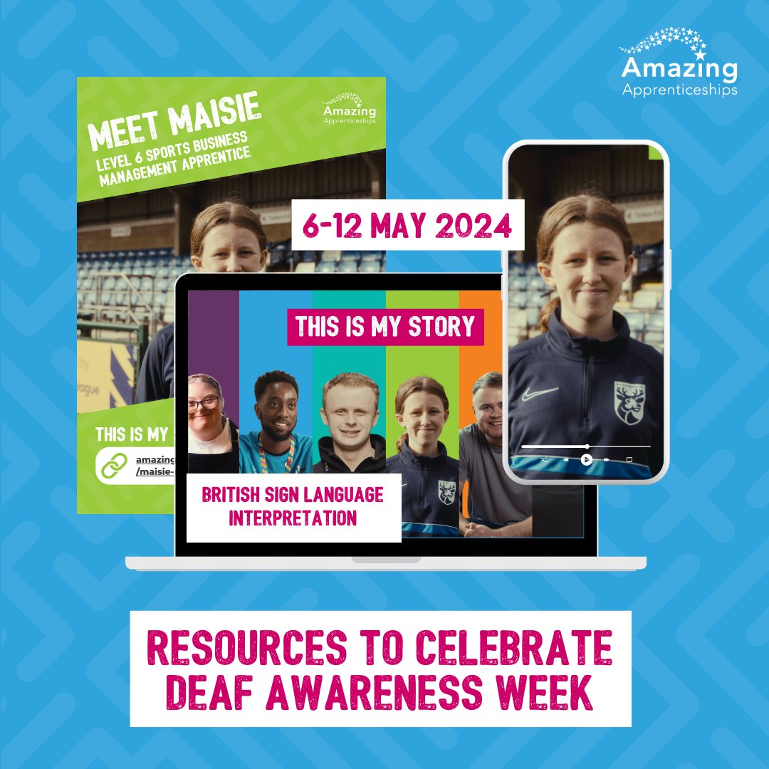 Next week is Deaf Awareness Week - a time to make everyday life more deaf-friendly for children & young people!

Why not watch our 'This Is My Story' film with BSL and don't forget to check out Maisie's inspirational film & poster: tinyurl.com/3p7bxw9j

#DeafAwarenessWeek
