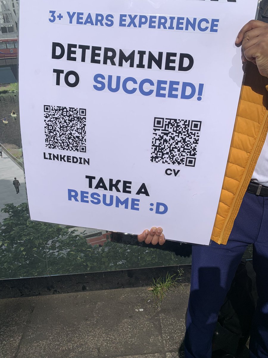Good morning. I know i have a quite a few lawyers as followers. Saw this youngman  looking for a job as software engineer. He came all the way from Birmingham to advertise in #Canarywharf. Please help or pass on his detail to anyone who can use his expertise.
