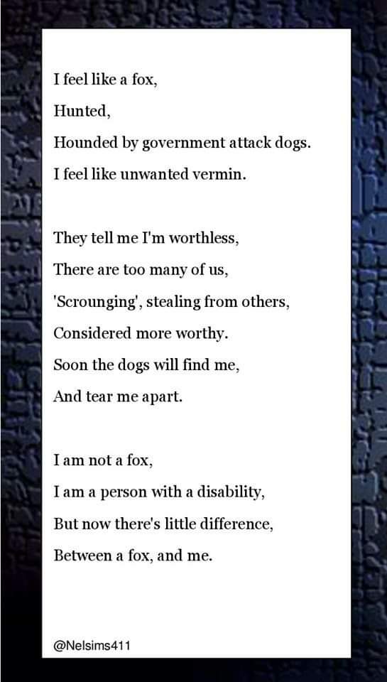 I wrote this back in 2015. Following Rishi Sunak's latest attack on people with #Disability and illness, I'm sharing it again. Please read it because THIS is what it feels like, and you need to know. Please try and understand. X #helenswriting #PIP #MelStride #CRDP