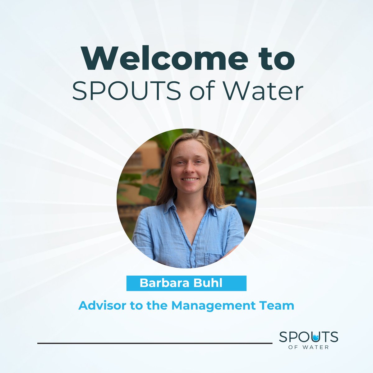 Join us in welcoming Barbara Buhl to the SPOUTS family! She has joined us as an advisor to the management team. With her wealth of experience and expertise, especially from her work with our partners @Welthungerhilfe. We're excited to have her onboard.💧 #Welcome #WHH