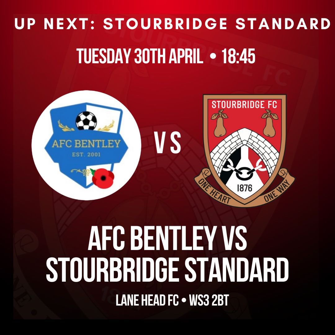 Standard’s first game of the week is this evening as they travel to table toppers @AFCBentley2016 this evening! 🔴⚪️