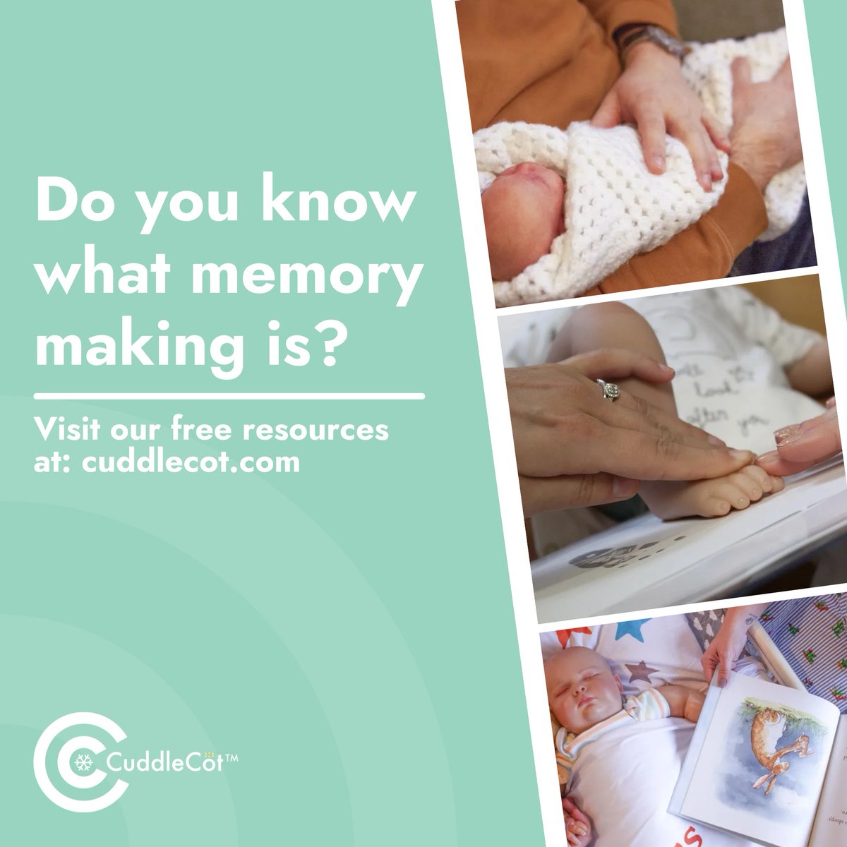 Memory making is at the heart of the #CuddleCot, offering precious moments for bereaved families to cherish. With the CuddleCot, families have the opportunity to create lasting memories. Visit cuddlecot.com  #MemoryMaking #BereavedFamilies #CherishedMemories #BabyLoss