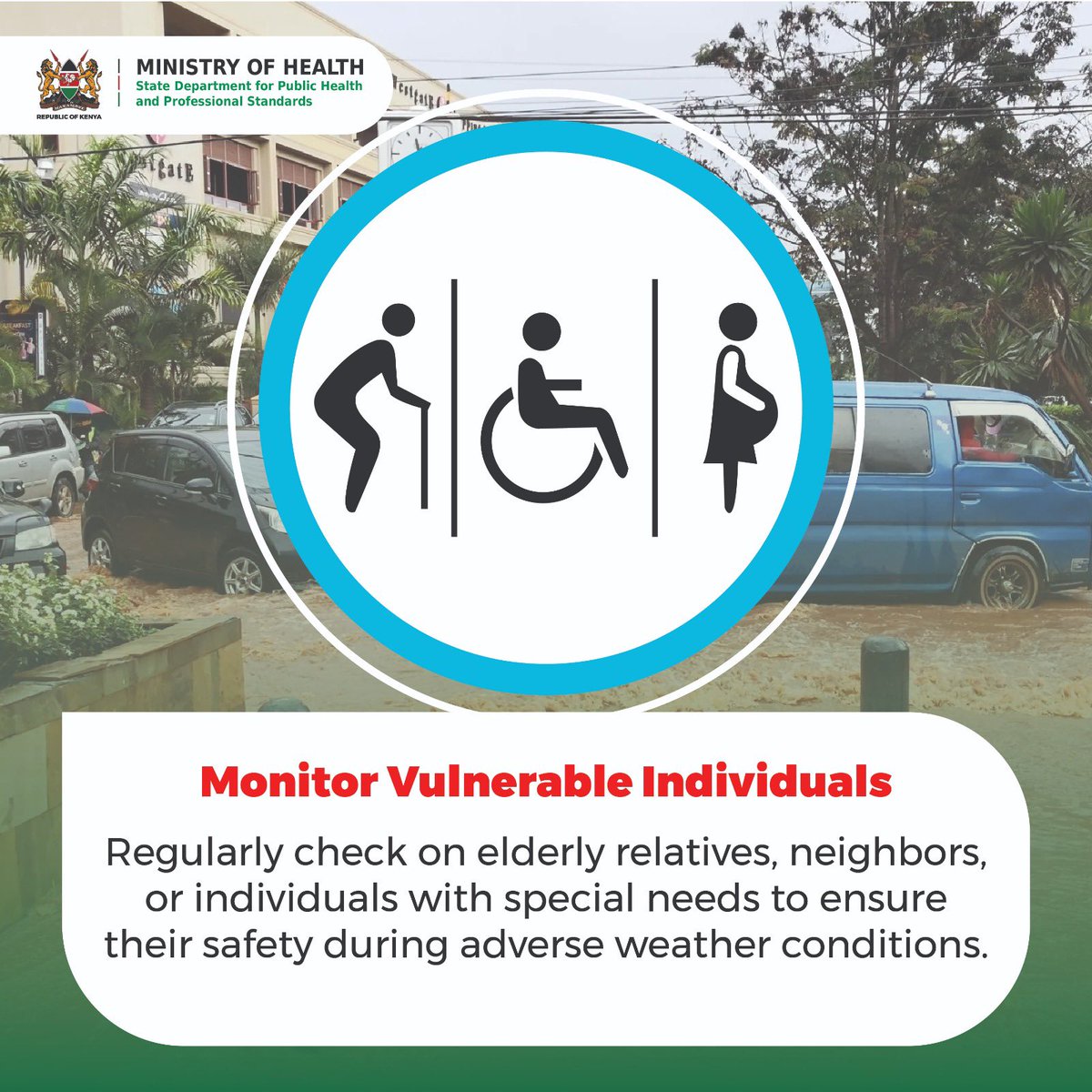 Remember to check on the most vulnerable during adverse weather conditions. A little care goes a long way. Stay safe!