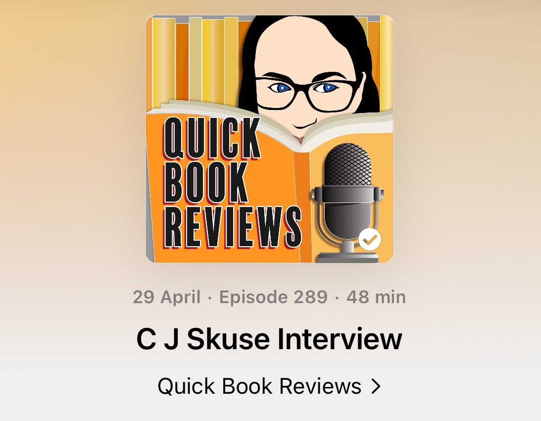 On the Quick Book Reviews podcast, there’s an interview with @CJSkuse about the #Sweetpea series, plus her 3 recommendations: books by @HelenJoC @monaeltahawy & @EverydaySexism. Also Philippa mentions the @bertsbooks podcast & books by @guymorpuss & @SarahCMarsh and #JBPriestley