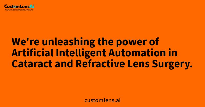 Find out more: customlens.ai 

#ai #aiinnovation #aiinhealthcare #spectaclefreedom #cataractsurgery #ophthalmology