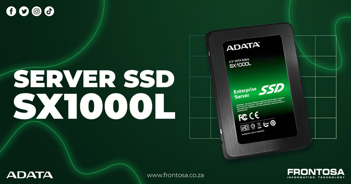 FrontosaSA's tweet image. 🎛️ Suitable for read-centric devices like VOD and web servers, ADATA’s Server SSD SX1000L offers outstanding and sustained quality!

Give your device an upgrade today with Server SSD SX1000L, available through Frontosa!
frontosa.co.za/where_to_buy.a… 

#ADATA #ServerSSD #SSD #FrontosaIT