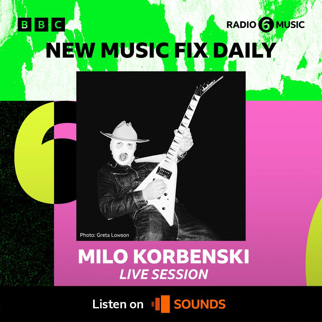 Catch @MiloKorbenski live in session tonight on @BBC6Music with @djdebgrant @tom_ravenscroft 🤠 Listening link from 7PM GMT: bbc.co.uk/programmes/m00…